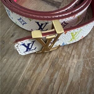 EUC Louis Vuitton Authentic Murkami Belt Size S  With Box And Dust Bag